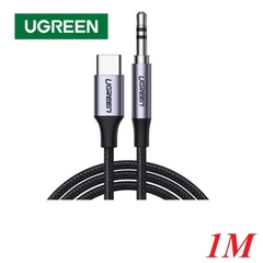 Cáp chuyển Usb type C sang 3.5mm dài 1M màu đen (AV143) UGREEN 30633