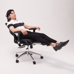 Ghế Công thái học Xiaomi Manson Vera (Có kê chân, Lưới Wintex, Đen/Xám)