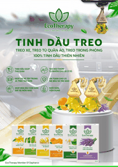 Tinh dầu treo Cao cấp EcoTherapy thảo mộc thiên nhiên [Lọ 8ml] - khử mùi, kháng khuẩn, chống say xe