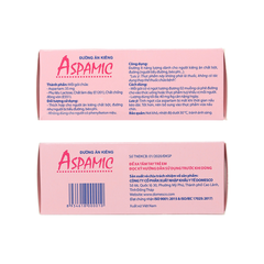 ĐƯỜNG ASPAMIC [Hộp 50 gói x 1g] Đường dành cho người ăn kiêng