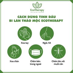 [COMBO] 3 Tinh dầu bi lăn Thảo mộc cao cấp EcoTherapy -  Liệu pháp thiên nhiên, giảm căng thẳng mệt mỏi