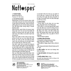NATTOSPES [Hộp 30 viên nang] Hỗ trợ tan cục máu đông, ngừa tai biến