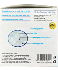 Khẩu trang trắng 4 lớp KimSora