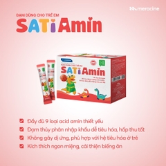 Đạm trẻ em SatiAmin [Hộp 20 gói bột cốm] Hỗ trợ bé ăn ngon miệng