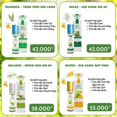 Tinh dầu bi lăn EcoTherapy [Lọ 9ml] 4 mùi hương thiên nhiên giải cảm, giảm đau, chống say xe