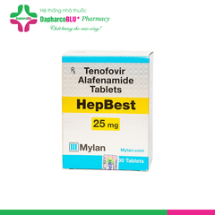 HEPBEST 25MG [Lọ/ 30 viên] điều trị nhiễm virus viêm gan B mạn tính