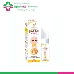 Dung dịch vệ sinh mũi Silver SALINE Baby [Chai xịt 70ml] An toàn cho trẻ từ 6 tháng tuổi