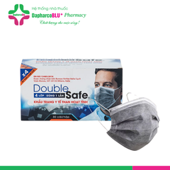 Khẩu trang y tế Double Safe than hoạt tính 4 lớp