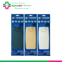 Khẩu trang OK Mask 4D 3 lớp (Xanh,Kem,Trắng)