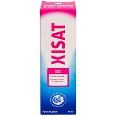 Xịt mũi nước biển Xisat Baby 75ml Spray xịt sạch thông mũi dùng cho trẻ em