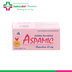ĐƯỜNG ASPAMIC [Hộp 50 gói x 1g] Đường dành cho người ăn kiêng