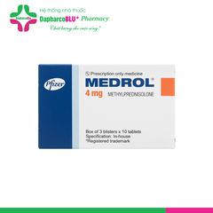 Medrol 4mg [ 3 vỉ x 10 viên ] thuốc kháng viêm