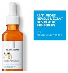 Serum chống nhăn La Roche-Posay Pure vitamin C10 Anti-Wrinkle Radiance Renewing Concentrate Serum 30 ml