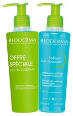 Gel rửa mặt bioderma dành cho da hỗn hợp da dầu mụn 200ml