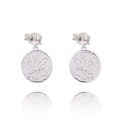 Khuyên tai Hoa Sen Xanh Trắng