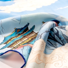 Khăn lụa dài Phụng Tiên Trên Thế Giới Sapphire