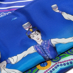 Khăn lụa Bát Trà Sữa Mông Cổ