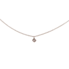 Dây chuyền dài - Mẫu đơn màu bạc 35"