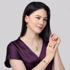 Dây chuyền Như Ý Hạnh Phúc - Mã não xanh