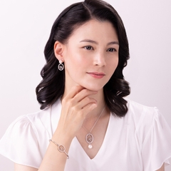 Bông tai Tiên Nữ Hoa Sen - Bạc - Dáng giọt nước