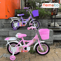 Xe Đạp Bé Gái Jin 12, 14, 16 Inch Có Giỏ Và Bánh Phụ