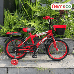 Xe Đạp Bé Trai Jin 12, 16 Inch Có Giỏ Và Bánh Phụ
