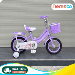 Xe Đạp Bé Gái Xinh Xắn Shukyo Kitty Size 12-14-16 inch Có Bánh Phụ