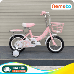 Xe Đạp Bé Gái Shukyo Labubu 12, 14, 16 Inch Có Bánh Phụ