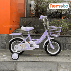 Xe Đạp Bé Gái Shukyo Labubu 12, 14, 16 Inch Có Bánh Phụ