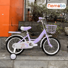 Xe Đạp Bé Gái Shukyo Labubu 12, 14, 16 Inch Có Bánh Phụ