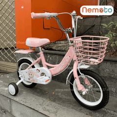 Xe Đạp Bé Gái Shukyo Labubu 12, 14, 16 Inch Có Bánh Phụ