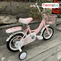 Xe Đạp Bé Gái Shukyo Labubu 12, 14, 16 Inch Có Bánh Phụ