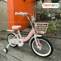 Xe Đạp Bé Gái Shukyo Labubu 12, 14, 16 Inch Có Bánh Phụ