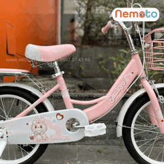 Xe Đạp Bé Gái Shukyo Labubu 18, 20 Inch Có Giỏ, Yên Sau