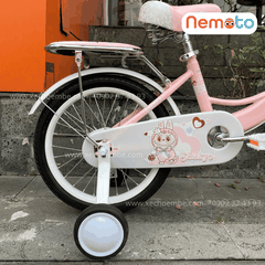 Xe Đạp Bé Gái Shukyo Labubu 12, 14, 16 Inch Có Bánh Phụ