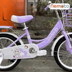 Xe Đạp Bé Gái Shukyo Labubu 12, 14, 16 Inch Có Bánh Phụ
