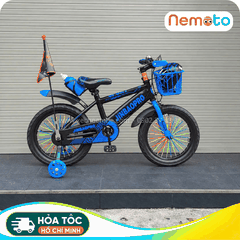 Xe Đạp Trẻ Em Thể Thao 12, 14, 16 Inch Tặng Cờ, Bình Nước, Nón Bảo Hộ