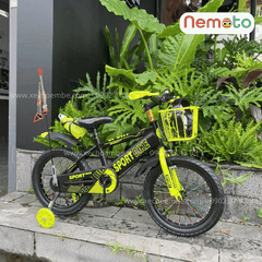 Xe Đạp Trẻ Em Thể Thao 12, 14, 16 Inch Tặng Cờ, Bình Nước, Nón Bảo Hộ