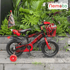 Xe Đạp Trẻ Em Thể Thao 12, 14, 16 Inch Tặng Cờ, Bình Nước, Nón Bảo Hộ