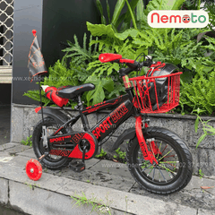 Xe Đạp Trẻ Em Thể Thao 12, 14, 16 Inch Tặng Cờ, Bình Nước, Nón Bảo Hộ