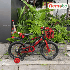 Xe Đạp Trẻ Em Thể Thao 12, 14, 16 Inch Tặng Cờ, Bình Nước, Nón Bảo Hộ