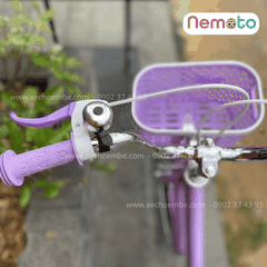Xe Đạp Bé Gái Xinh Xắn Shukyo Kitty size 18inch  Có Giỏ Và Yên Sau