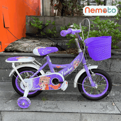 Xe Đạp Bé Gái Jin 12, 14, 16 Inch Có Giỏ Và Bánh Phụ