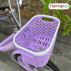 Xe Đạp Bé Gái Xinh Xắn Shukyo Kitty size 18inch  Có Giỏ Và Yên Sau