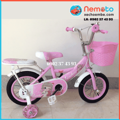 Xe Đạp Bé Gái Jin 12, 14, 16 Inch Có Giỏ Và Bánh Phụ
