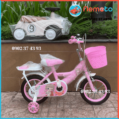 Xe Đạp Bé Gái Jin 12, 14, 16 Inch Có Giỏ Và Bánh Phụ