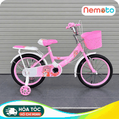 Xe Đạp Bé Gái Jin 12, 14, 16 Inch Có Giỏ Và Bánh Phụ