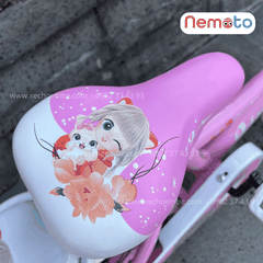 Xe Đạp Bé Gái Jin 12, 14, 16 Inch Có Giỏ Và Bánh Phụ