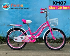 Xe đạp giá rẻ nữ hồng đậm 20in XM07