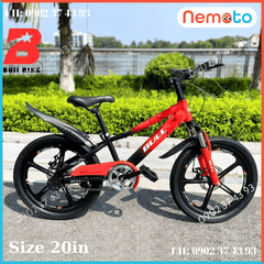 Xe Đạp  Địa Hình Thể Thao Cao Cấp Bánh Mâm, Phuột nhún, Thắng Đĩa Size 20inch - Mã BULL
